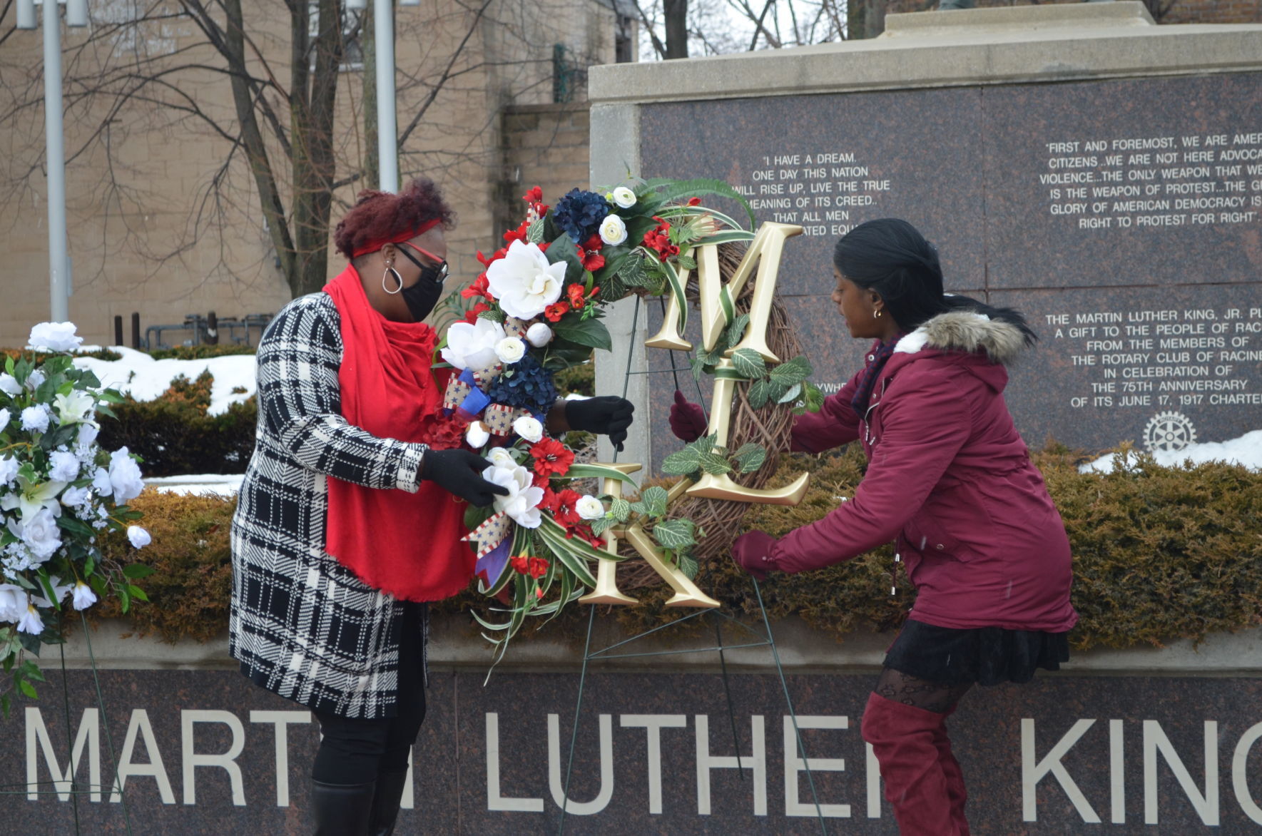 Laying the wreath